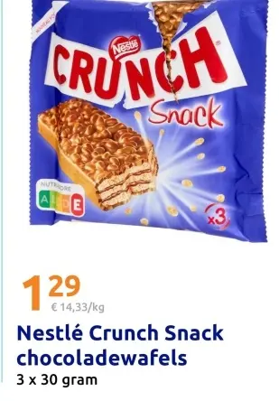 Aanbieding: Crunch Snack chocoladewafels