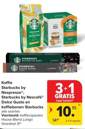 Promotie: Koffie Starbucks by Nespresso, Starbucks by Nescafé