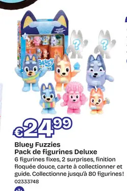 Offre: Bluey Fuzzies Pack de figurines deluxe