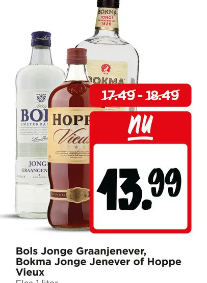 Aanbieding: Jonge Graanjenever, Jonge Jenever of Hoppe Vi