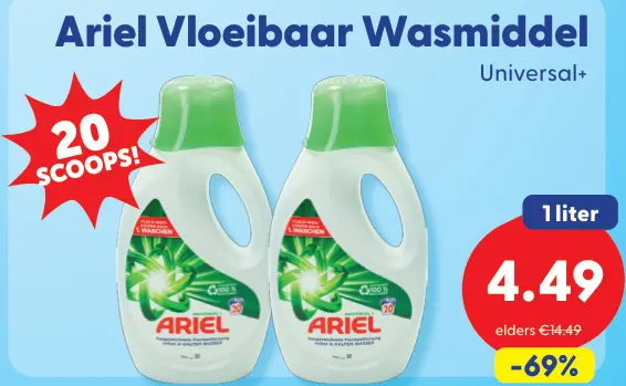 Aanbieding: Vloeibaar wasmiddel