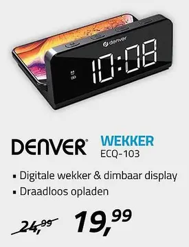 Aanbieding: Denver wekker ecq-103