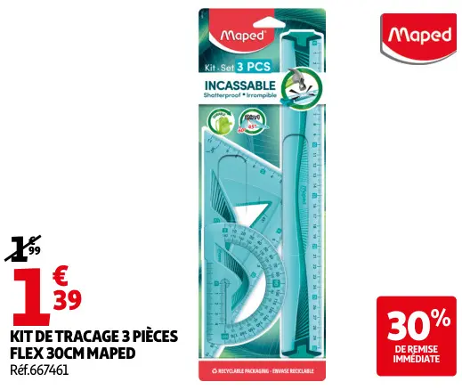 Promotie: Kit de tracage 3 pièces flex 30cm