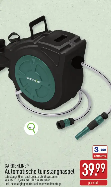 Promotie: Automatische tuinslanghaspel