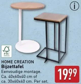 Aanbieding: Bijzettafel