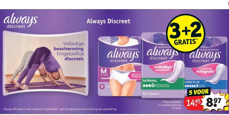 Promotie: Always Discreet