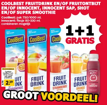 Aanbieding: CoolBest Fruit-Drink, Innocent