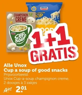 Aanbieding: Alle Unox Cup a soup of good snacks