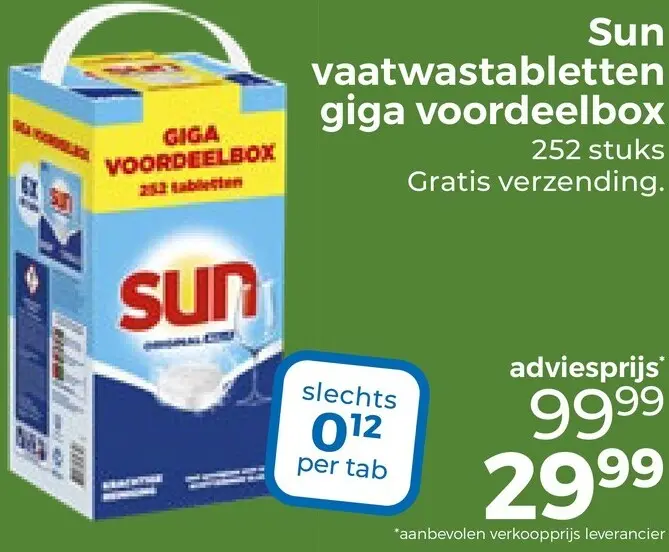 Aanbieding: Sun Vaatwastabletten giga voordeelbox