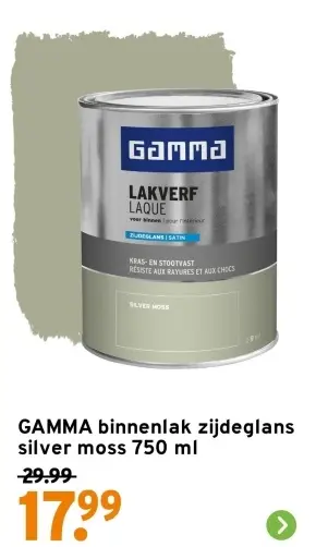 Aanbieding: Binnenlak zijdeglans silver moss