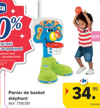 Offre: Panier de basket éléphant