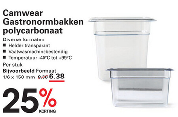 Aanbieding: Camwear Gastronormbakken polycarbonaat