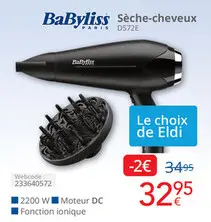 Offre: Sèche-cheveux D572E