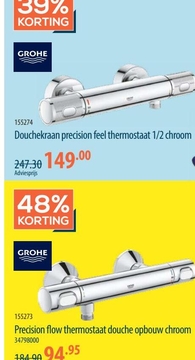 Aanbieding: Douchekraan precision feel thermostaat 1/2 ch