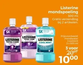 Aanbieding: Listerine mondspoeling