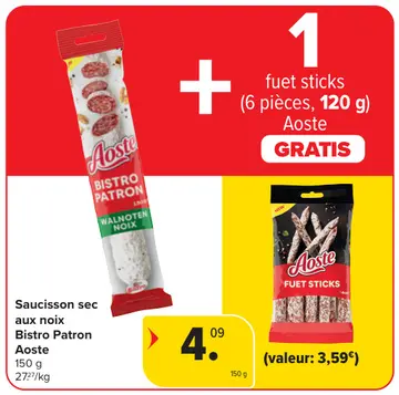 Offre: Saucisson sec aux noix Bistro Patron
