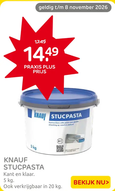 Aanbieding: Stucpasta