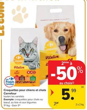 Offre: Croquettes pour chiens et chats