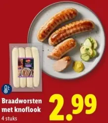 Aanbieding: Braadworsten met knoflook