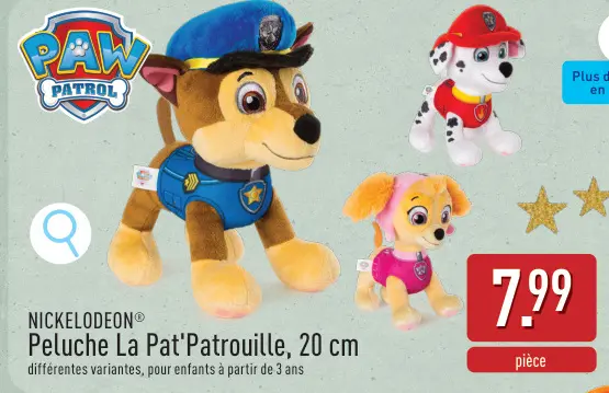 Offre: Peluche La Pat'Patrouille