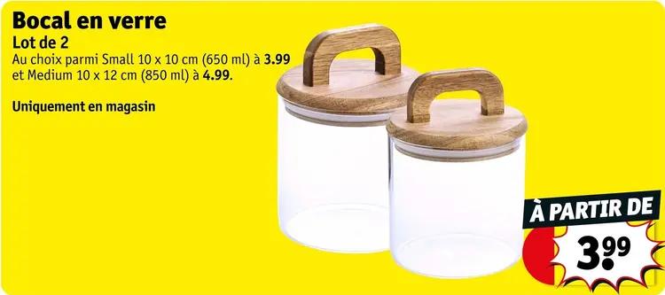 Offre: Bocal en verre