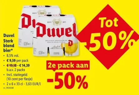 Promotie: Duvel Sterk blond bier