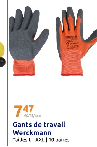 Offre: Gants de travail