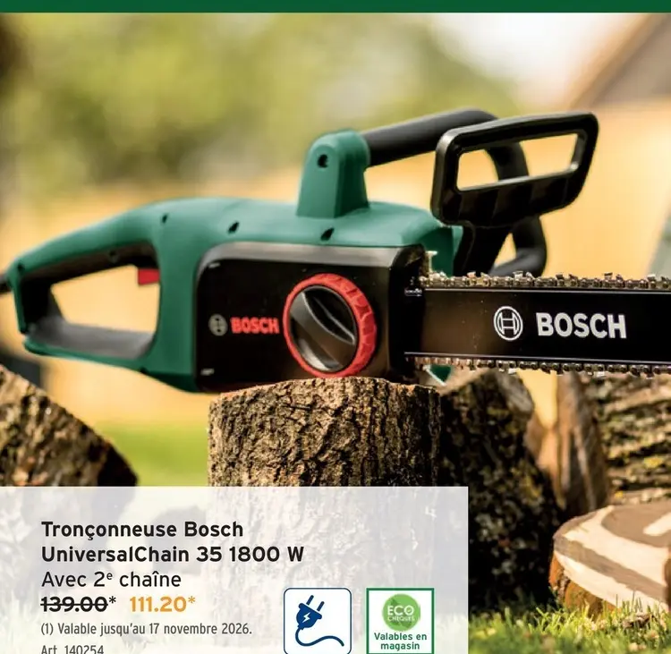 Offre: Tronçonneuse Bosch UniversalChain 35 1800 W