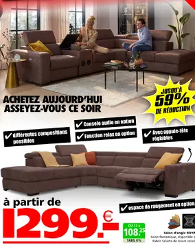Offre: Salon d'angle ROYA