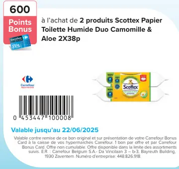 Offre: Scottex Papier Toilette Humide Duo Camomille