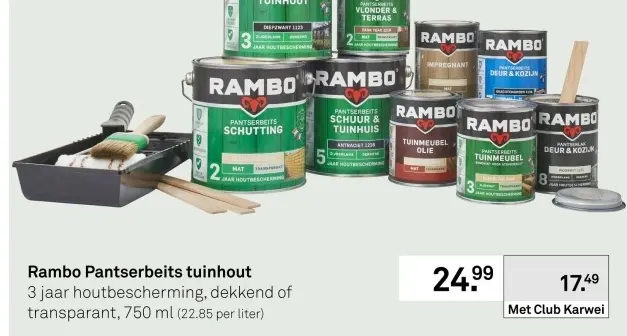 Aanbieding: Rambo Pantserbeits tuinhout