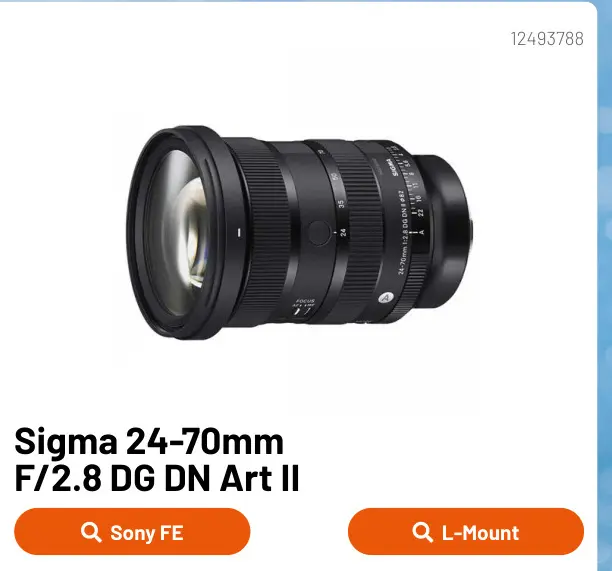 Aanbieding: 24-70mm F/2.8 DG DN Art II