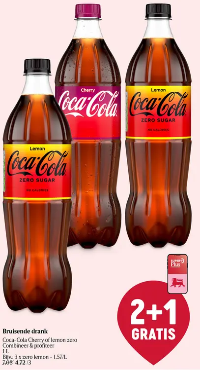 Aanbieding: Coca-Cola Cherry of lemon zero