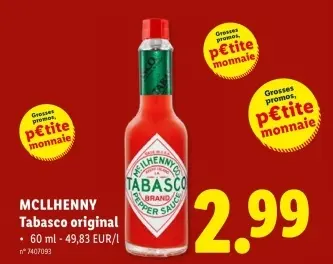 Offre: Tabasco original