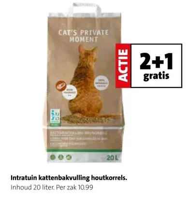 Aanbieding: kattenbakvulling houtkorrels.