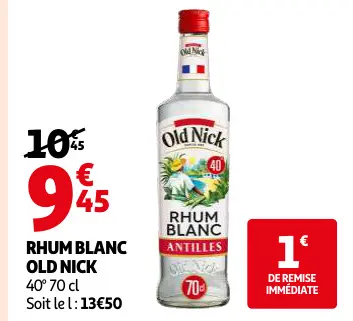 Offre: Rhum blanc Old Nick