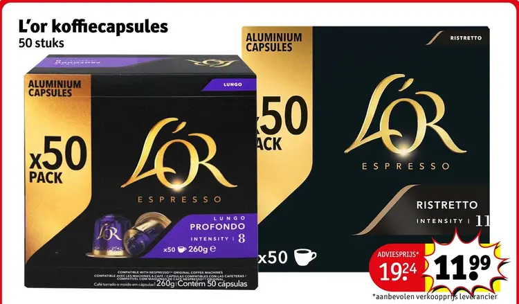Aanbieding: L'or koffiecapsules