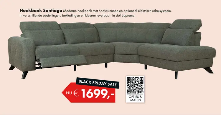 Aanbieding: Santiago hoekbank