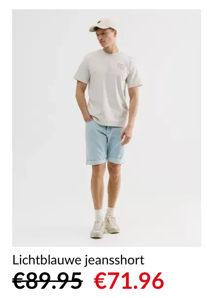 Promotie: Lichtblauwe jeansshort