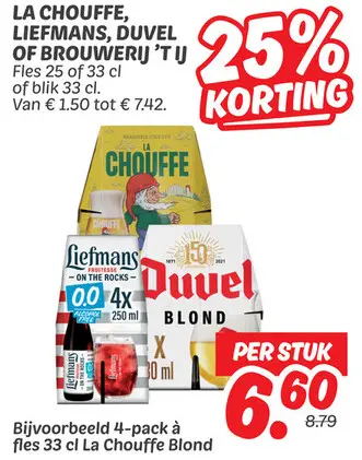 Aanbieding: La chouffe, Liefmans, Duvel of Brouwerij 't IJ