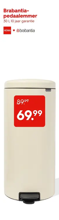 Aanbieding: Brabantia-pedaallemmer