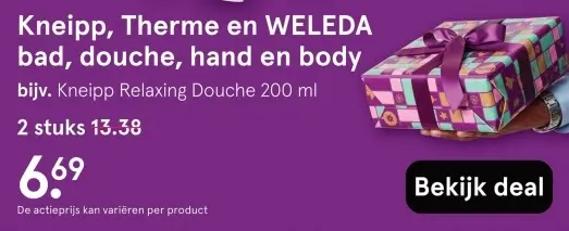 Aanbieding: bad, douche, hand en body
