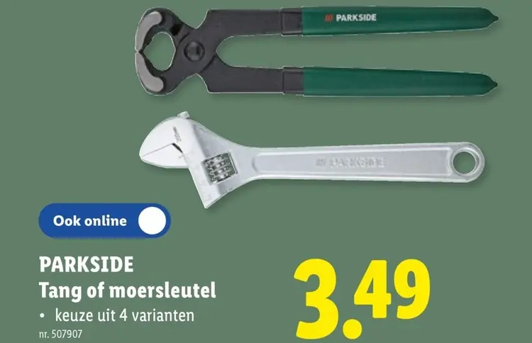 Promotie: Tang of moersleutel