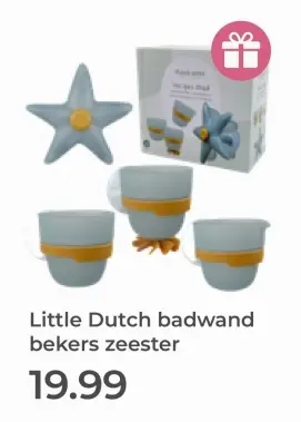 Aanbieding: badwand bekers zeester