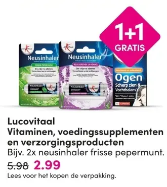 Aanbieding: Vitaminen, voedingssupplementen en verzorgingsproducten