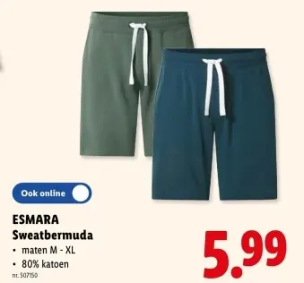 Promotie: Sweatbermuda