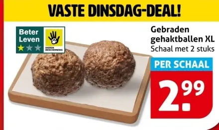 Gebraden gehaktballen XL