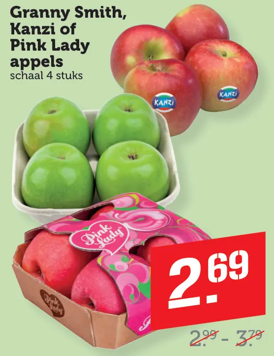 Aanbieding: Granny Smith, Kanzi of Pink Lady appels