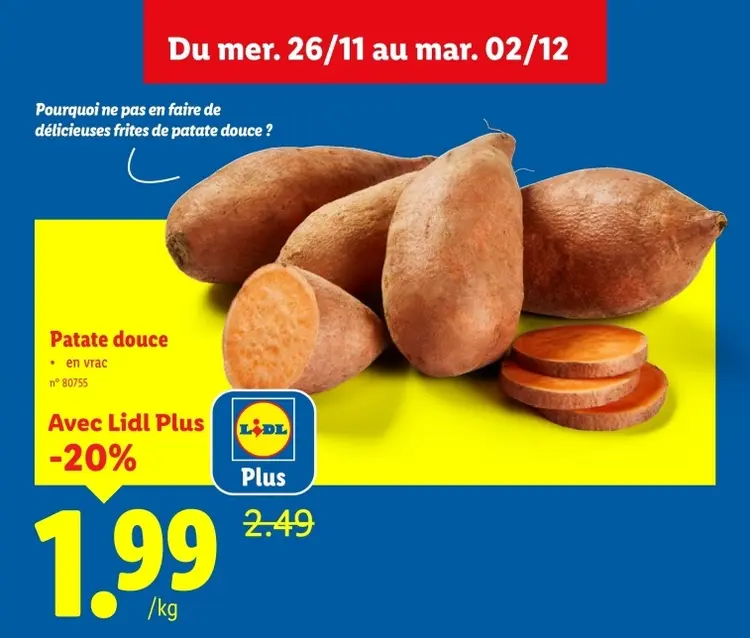 Offre: Patate douce