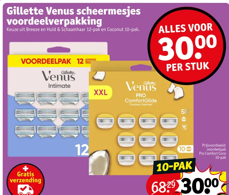 Aanbieding: Gillette Venus scheermesjes voordeelverpakking